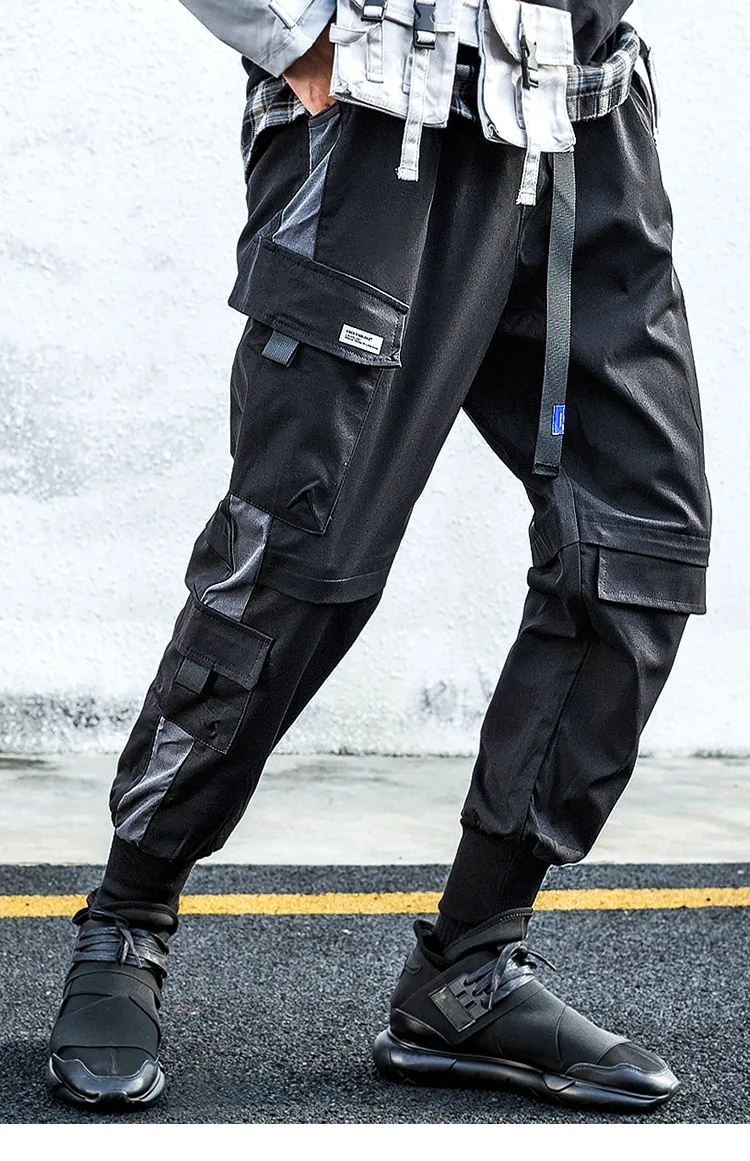 Trousers Cargo Street Tactical Pants Fashion Harem Black Hip Hop Joggers Men